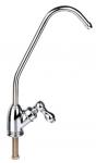 Silvery Kitchen Sink Drinking Water Faucet , Deck - Mounted Goose Neck Faucet /
