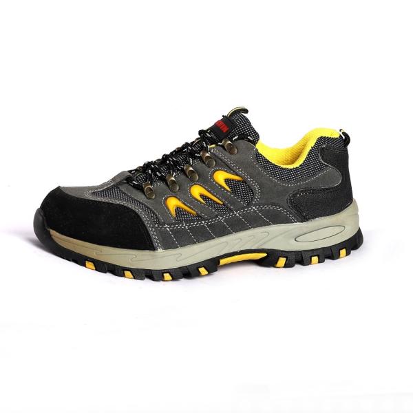Lace-up Low cut footwear Microfiber Leather Rubber Outsole durable design Action safety shoes