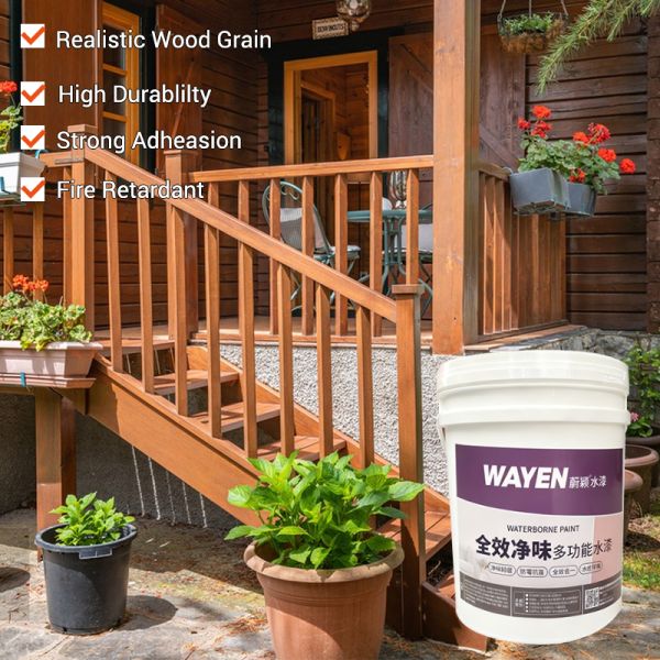 Fire Retardant Furniture Water Based Wood Paint Waterproof Wood Grain Paint