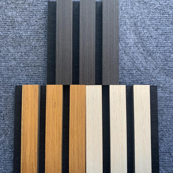 Decorative Slatted Wooden Veneer Wall Panels Mdf Acoustic Panel