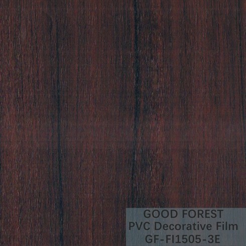 ODM PVC Interior Film Blistering Decorative Wooden Grain Red Color