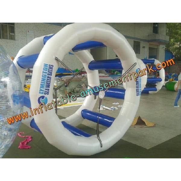 2m Blue Inflatable Water Games , Inflatable Water Wheel for Kids And Adults