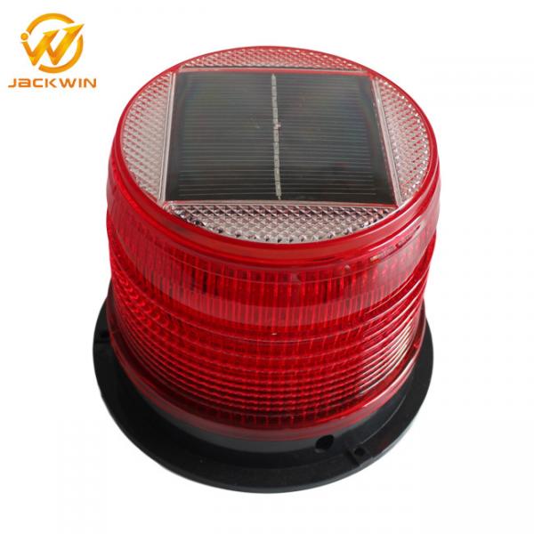 Quality Solar PC Red Rotating Flashing Beacon Light Diameter 18*14cm Hot Compression Resistance for sale