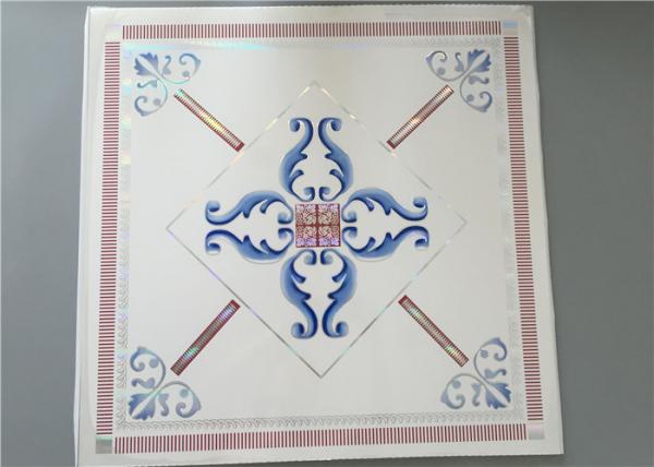 Quality High Intensity White PVC Ceiling Tiles For Bathrooms Various Colors / Patterns for sale