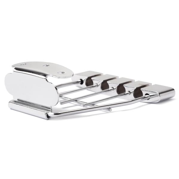 Jazz Bass Bridge Tailpiece Silver 4 Strings Low Tailpieces Replacement Zinc Alloy
