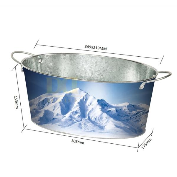 DADI Large Capacity Beverage Cooler Tub Customized Beer Tub Cooler Tinplate Metal Ice Bucket