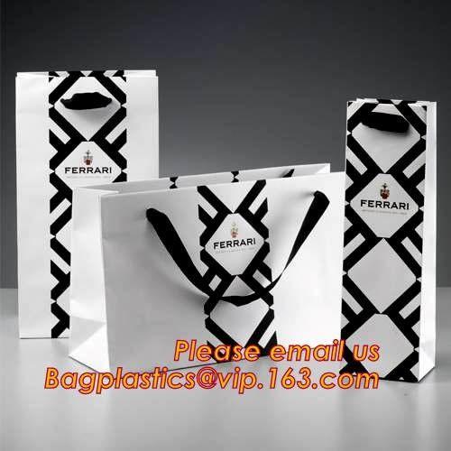Hot Sale Shopping Luxury Famous Brand Paper Carrier Bag,Luxury wine bottle gift bags paper wine carrier bag, bagease pac