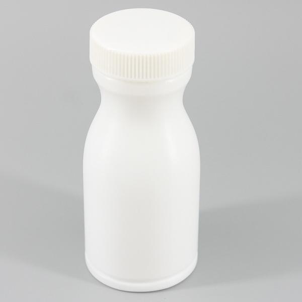 White HDPE 180ml Flip Top Lid For Calcium Tablets