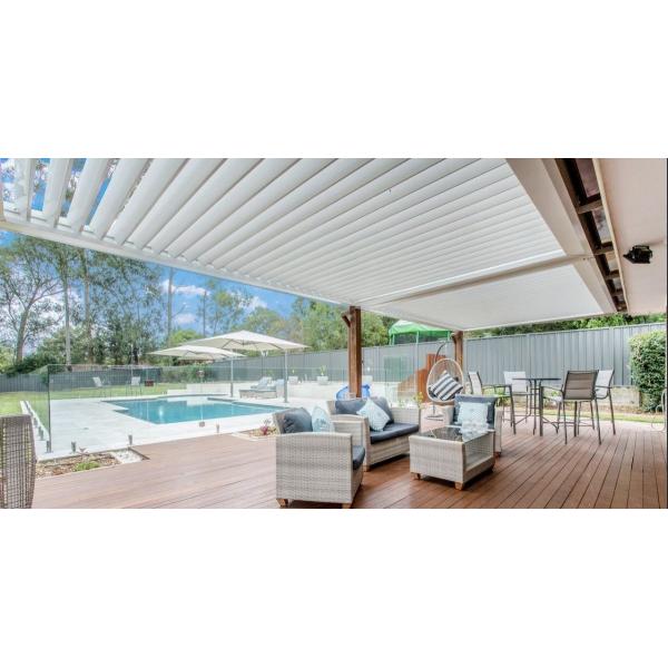 Powder Coating Outdoor Aluminium Pergola Customized Size ISO9001 Certificate