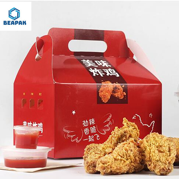 Disposable Take Away Fried Chicken Custom Food Packaging Boxes