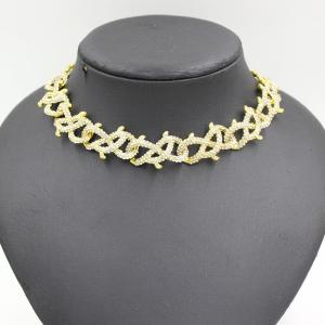  Brand New Gold Plated Men Women Cuban Necklaces Rhinestone Iced Out Curb Cuban Chain Necklace Jewelry For Hip Hop Lover Manufactures