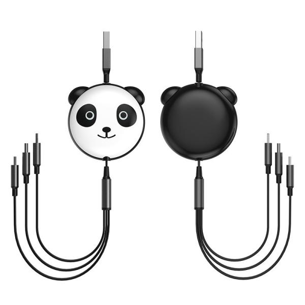 TPE ABS 3A Max Length 1.2m Retractable USB Cord  3 In 1 Gadgets Gift