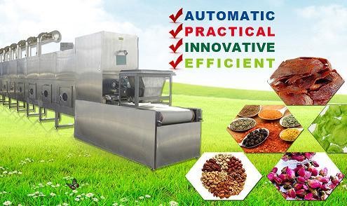 Industrial Microwave Dryer , Rose Bud / Jasmine Flower Drying Fixing Machine