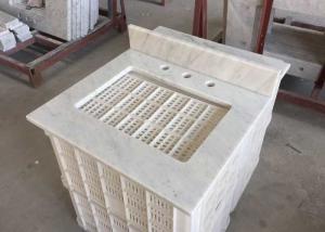  White Marble Stone Countertops , Bianco Carrera Marble Countertop Wear Resistance Manufactures