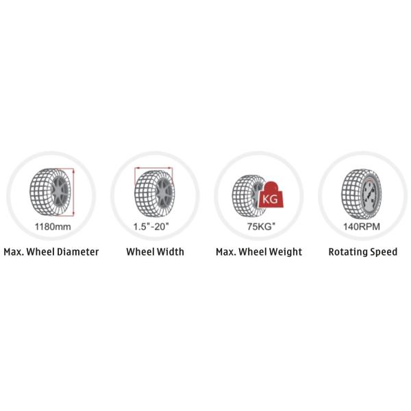 Economical 110v 220v Automatic Wheel Balancing Machine 0.09kw