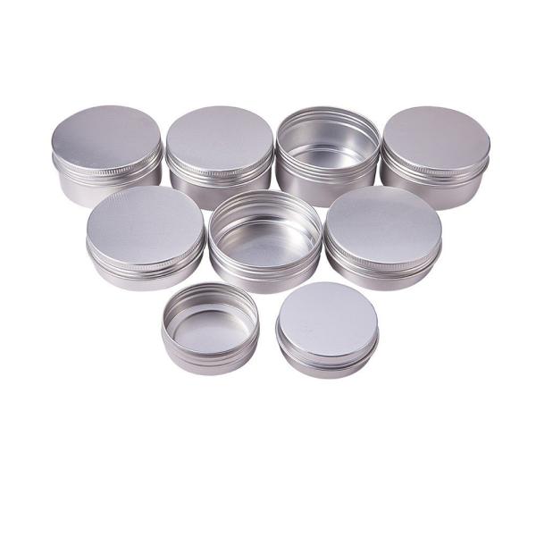Screw Cap Empty Aluminum Cream Jar 15ml - 100ml Customized Capacity