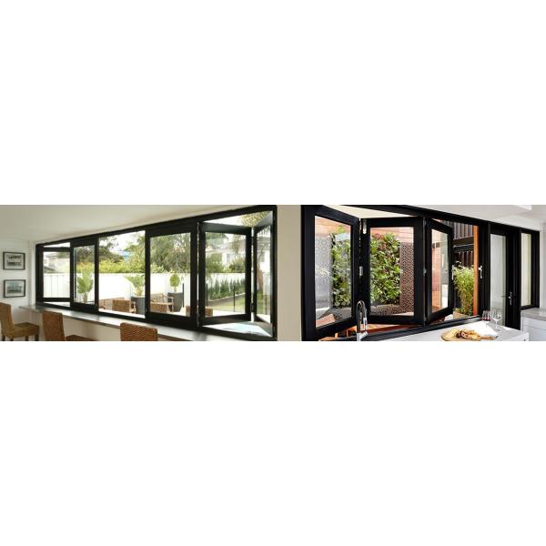 Durable Aluminum Bifold Windows Cutomized With Powder Coated Finish