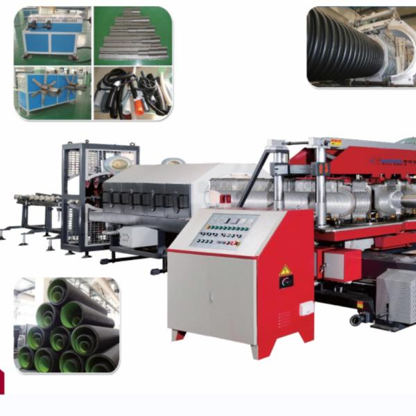 Double Wall Single Screw Design Corrugated Pipe Production Line For Consistent Results