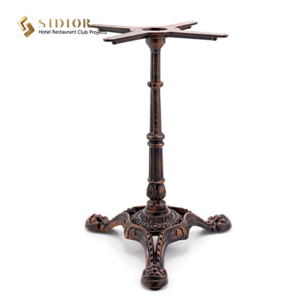 Antique Black Cross Metal Table Legs Dinning Table Base For Bar Restaurant