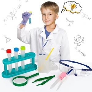 China Scientist Costume For Kids Lab Coat With Science Experiment Kit Dress Up & Pretend Play For Boys Girls Age 4-8 on sale