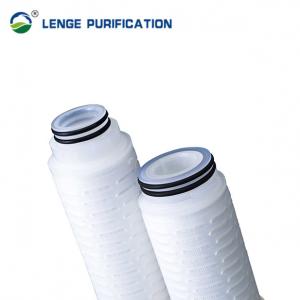  222 Fin PFA Pleated Filter Cartridge With Perfluorinated Flat Gasket Manufactures