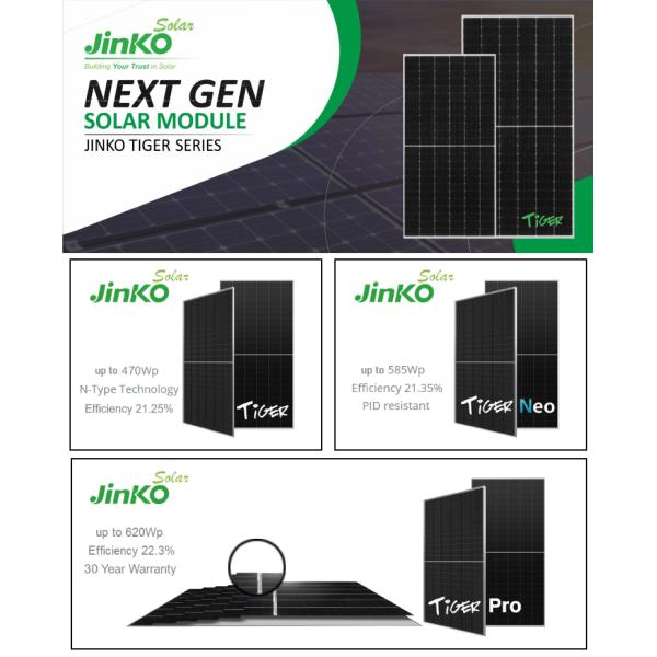 Jinko Tiger Pro 54HC P-Type Solar Panel 395W 400W 405W 410W 415W