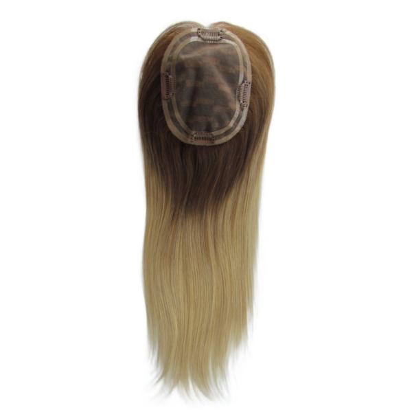 Full Cuticle Aligned Human Hair Topper Wig Mono Base Suitable for Female White Women
