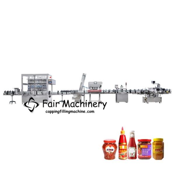 500ml 380V Ketchup Filling Machine for Chili Sauce 6 Nozzles 36B/Min
