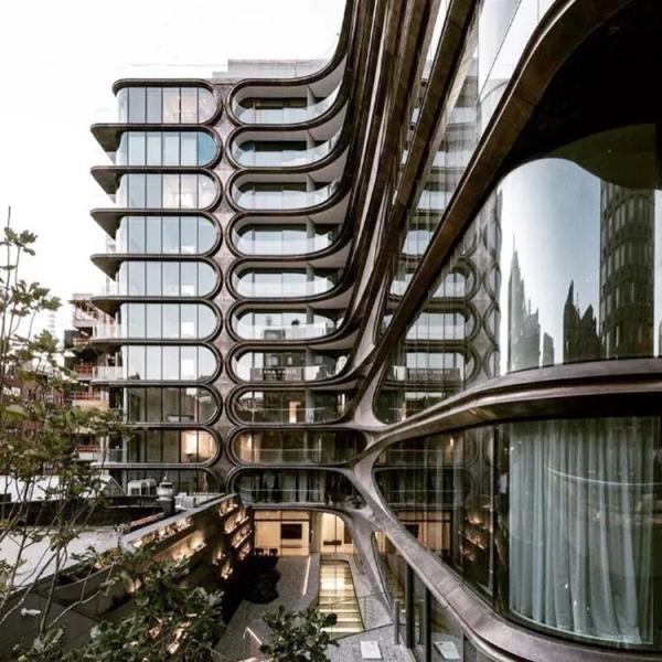 Aluminum Frame Cladding Exterior Glass Curtain Wall 6063-T5
