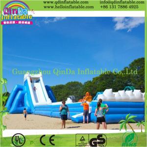 China QinDa Inflatable cartoon inflatable slide and bouncer, inflatable bouncy slide for sale on sale
