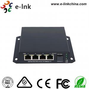  E- Link Industrial POE Fiber Media Converter 4 Port EPON ONU With PoE 1 Uplink GEPON Port Manufactures