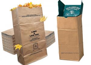  Brown Compostable Paper Bag Yard Waste Lawn Leaf Bag 30 Gallon Trash Garbage Manufactures