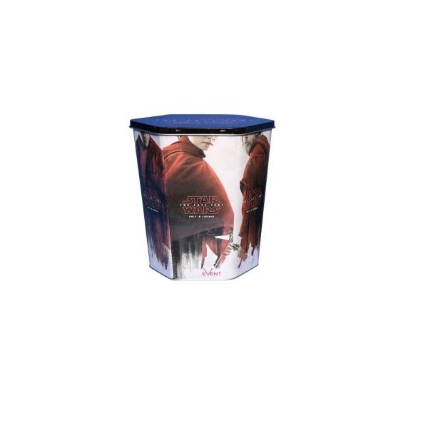 DADI Hexagonal Popcorn Factory Tins 130oz Holiday Tins of Tinplate Metal Popcorn Bucket