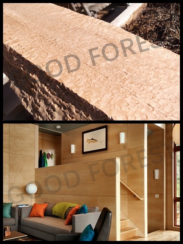 Hotel Birds Eye Maple Wood Veneer Artificial Specially Natural
