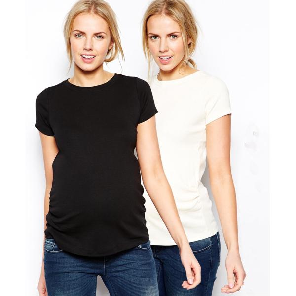 clothing factory wholesale white and black color blank maternity wear