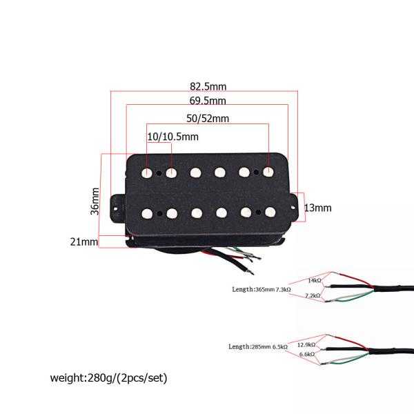 Alnico V Humbucker Pickup Double Coil N12.9K/B14K Output For Tom Anderson Electric Guitar