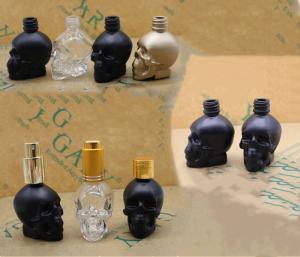  Fancy Black White Empty Nail Polish Skull Bottle Nail Art Container 3ml Manufactures