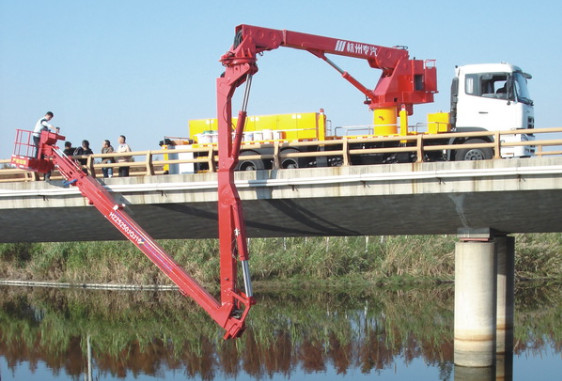 6x4 16M Dongfeng Bucket Bridge Inspection Equipment For Bridge Detection , DFL1250A9