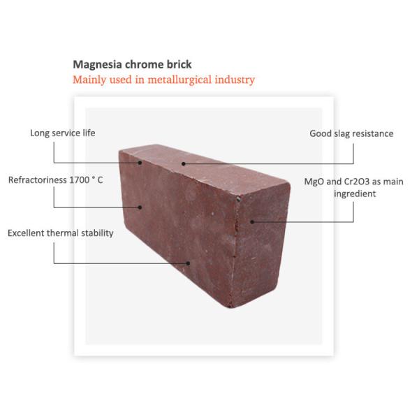 Electric Fused Semi-Rebonded Magnesia Chrome Brick Magnesite-Chrome Brick For Cement Rotary Kiln