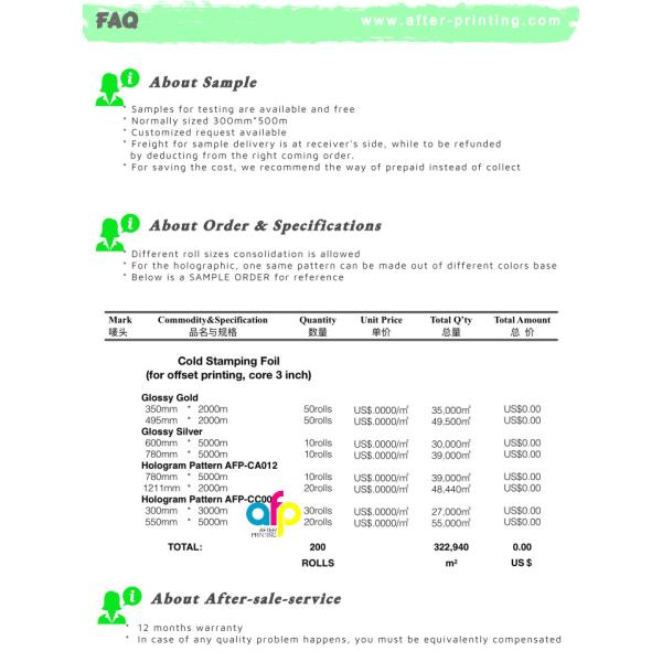 Professional Supplier Cold Stamping Digital Foil With High Efficiency And Quality