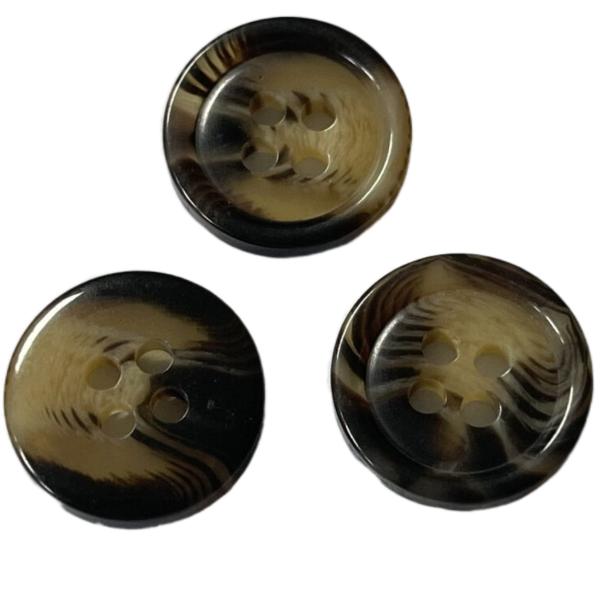 Women'S Coat Jacket 4 Holes Fake Horn Buttons 28L With Rim