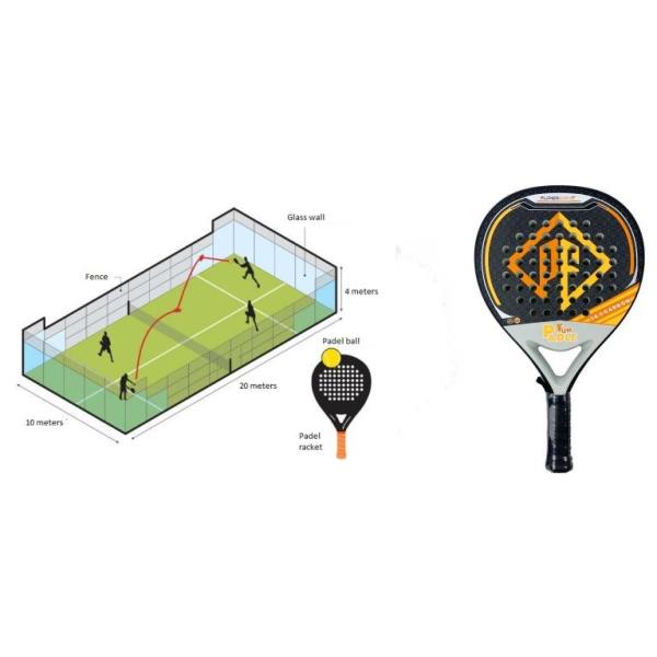 Racchetta Beach Tennis Paddles Eva 13 PU Carbon Padel Racket