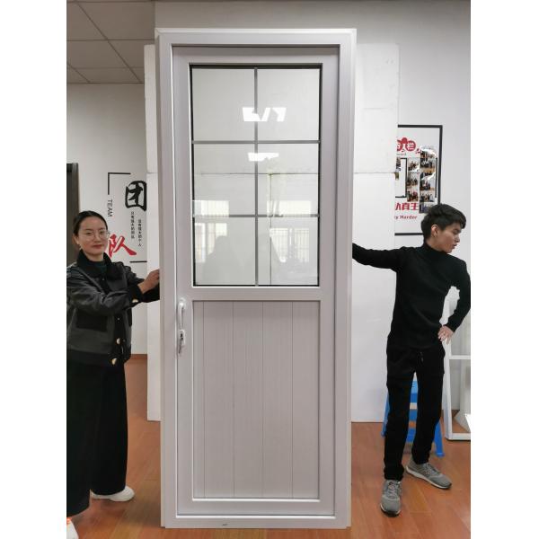 2.5mm Waterproof  PVC Hinged Door Tempered Glass Pvc Swing Door For Toilet