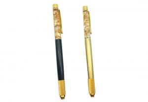 Wholesale Golden Foil One Side Pen Crystal Eyebrow Tattoo Pen Permanent Manual Tattoo Pen With Low Price Manufactures