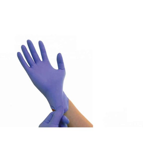Purple Color Disposable Medical Gloves Natural Latex Material For Hospital / Laboratory