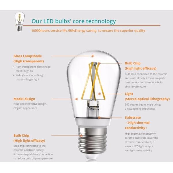 St64 8w Led Household Light Bulbs ,  Ip20 E27 Led Replacement Bulbs For Home