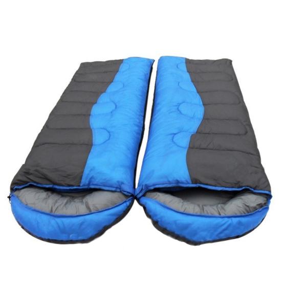 215*78CM Dual Color Outdoor Watrproof 190T Polyester Hollow Fiber Stuffing Classical Two People In One Sleeping Bag