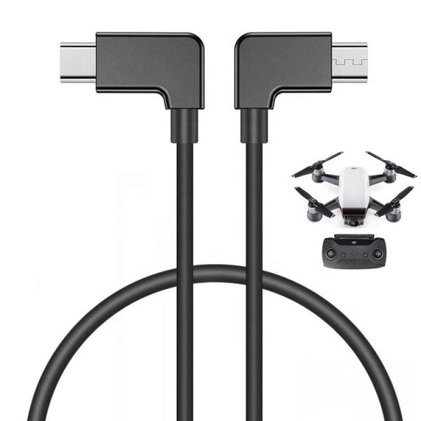 90 Degree Angle Micro B to Type C USB Cable for UAV