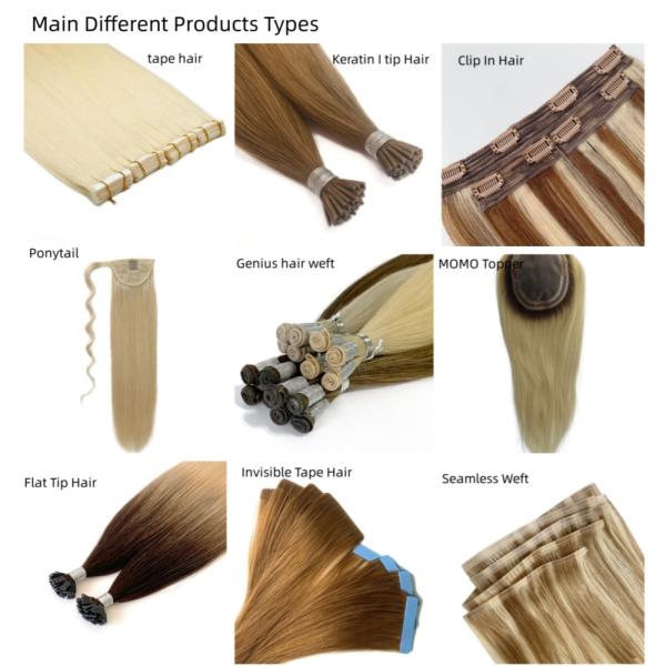 100 Remy Human Hair Sew in Weft Double Drawn Blonde Russian Weft Extensions for Hair