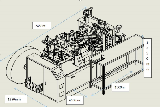 3200 kg Fully Automatic Paper Bowl Making Machine for Paper Folding Processing
